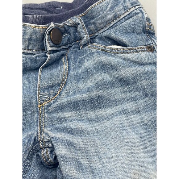 vintage baby gap layered jeans light blue wash pocket elastic size 12-18 READ - Picture 5 of 7